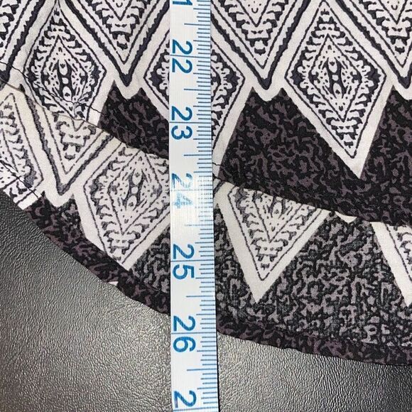 Fun2fun Women's 3/4 Sleeve Top Blouse Bohemian Geometric Tunic Black Size Medium - Picture 8 of 11